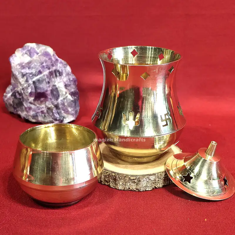 6 inches Pachai Karpuram Lamp no 2 - image 2