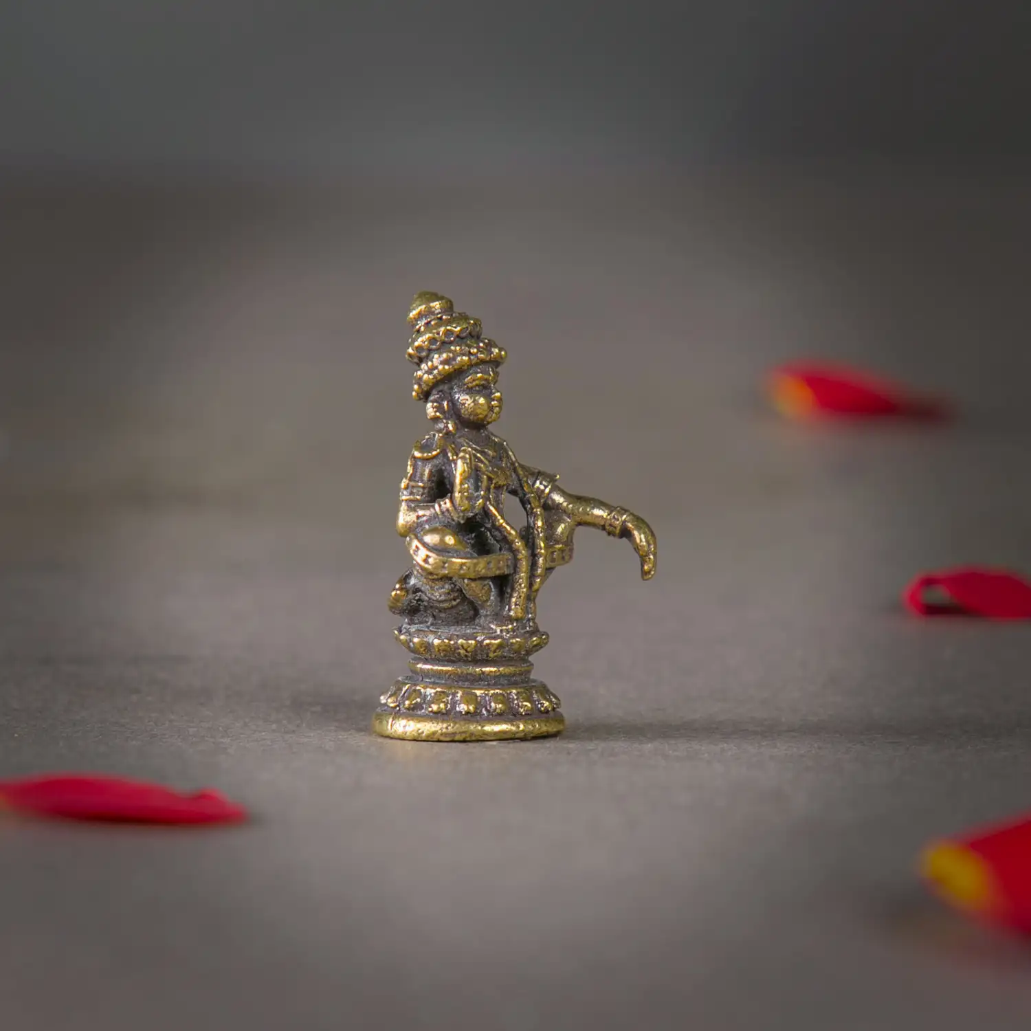 1 inche Handcrafted Mini Brass Ayyappan Vigraham - image 2