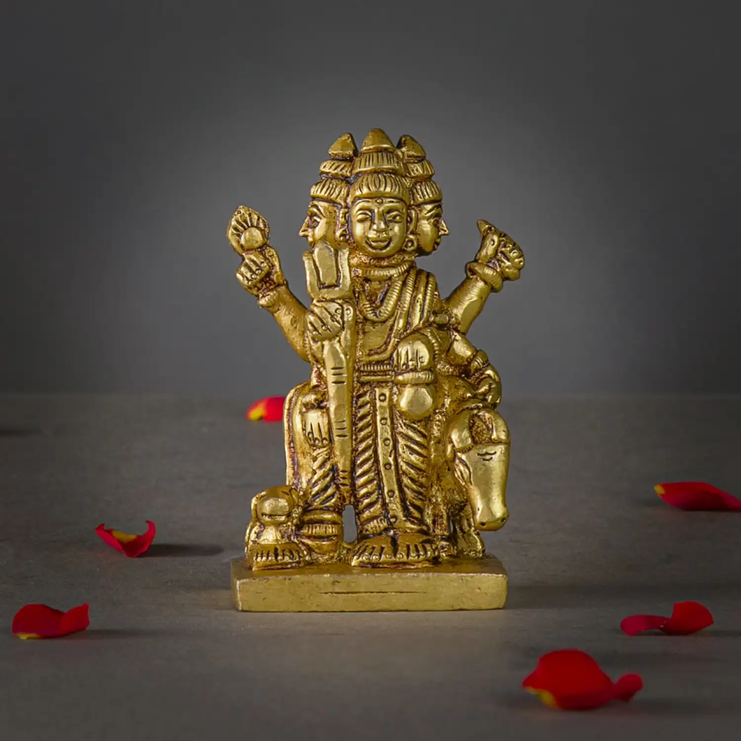 3.5 inches Brass Dattatreya idol - image 1