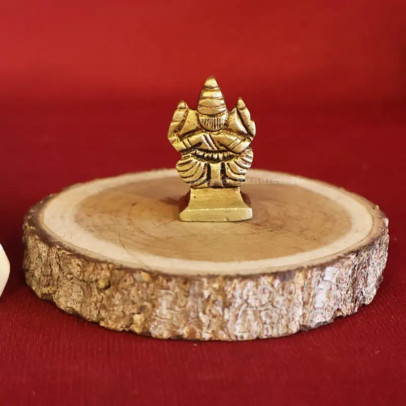 1.5 inches Brass Ganesha miniature idol SC - image 2