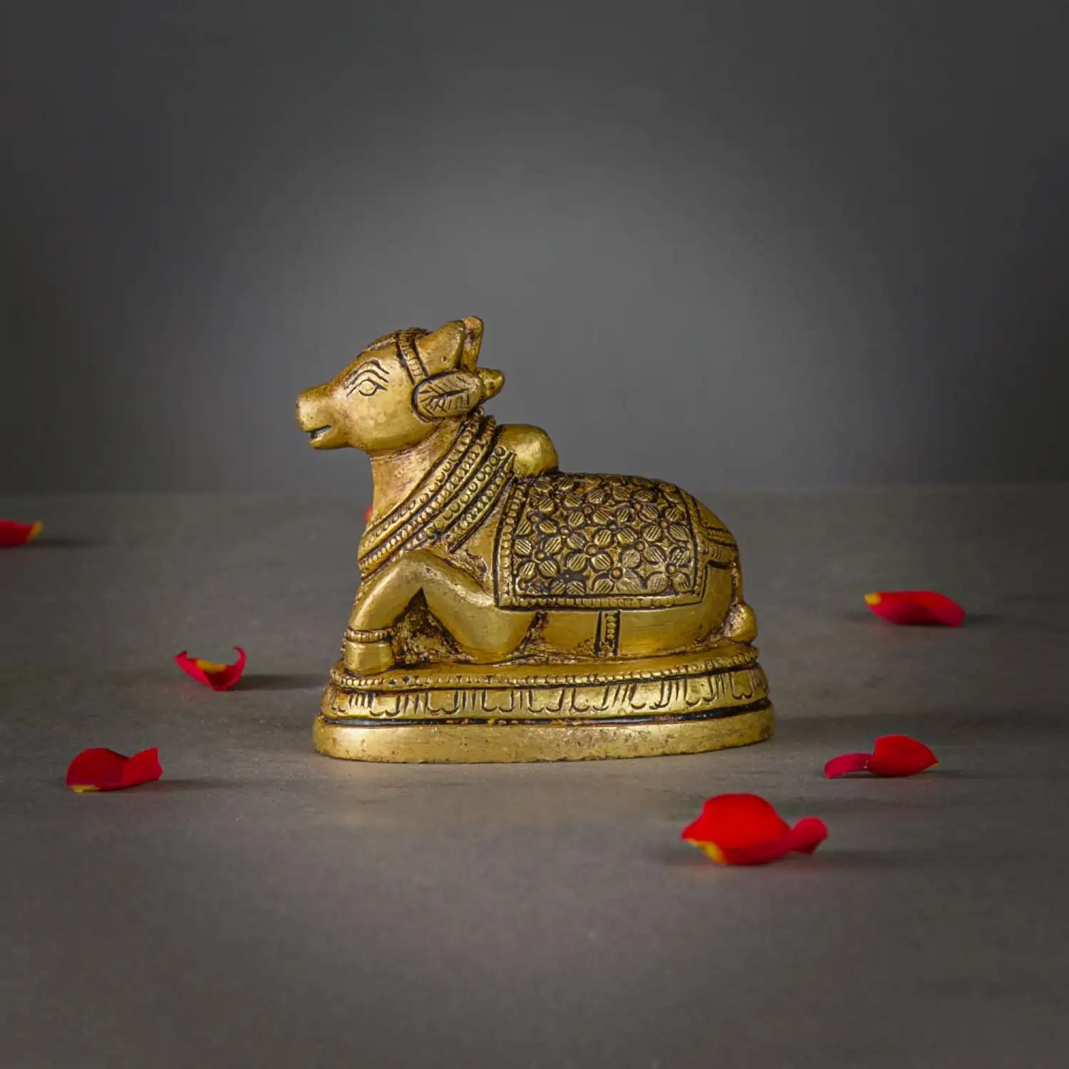 2.5 inches Brass Lord Shiva Nandhi idol - image 2