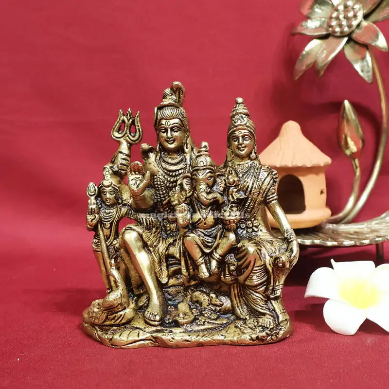 5.5 inches Brass Lord Shiva family Set SC - image 1