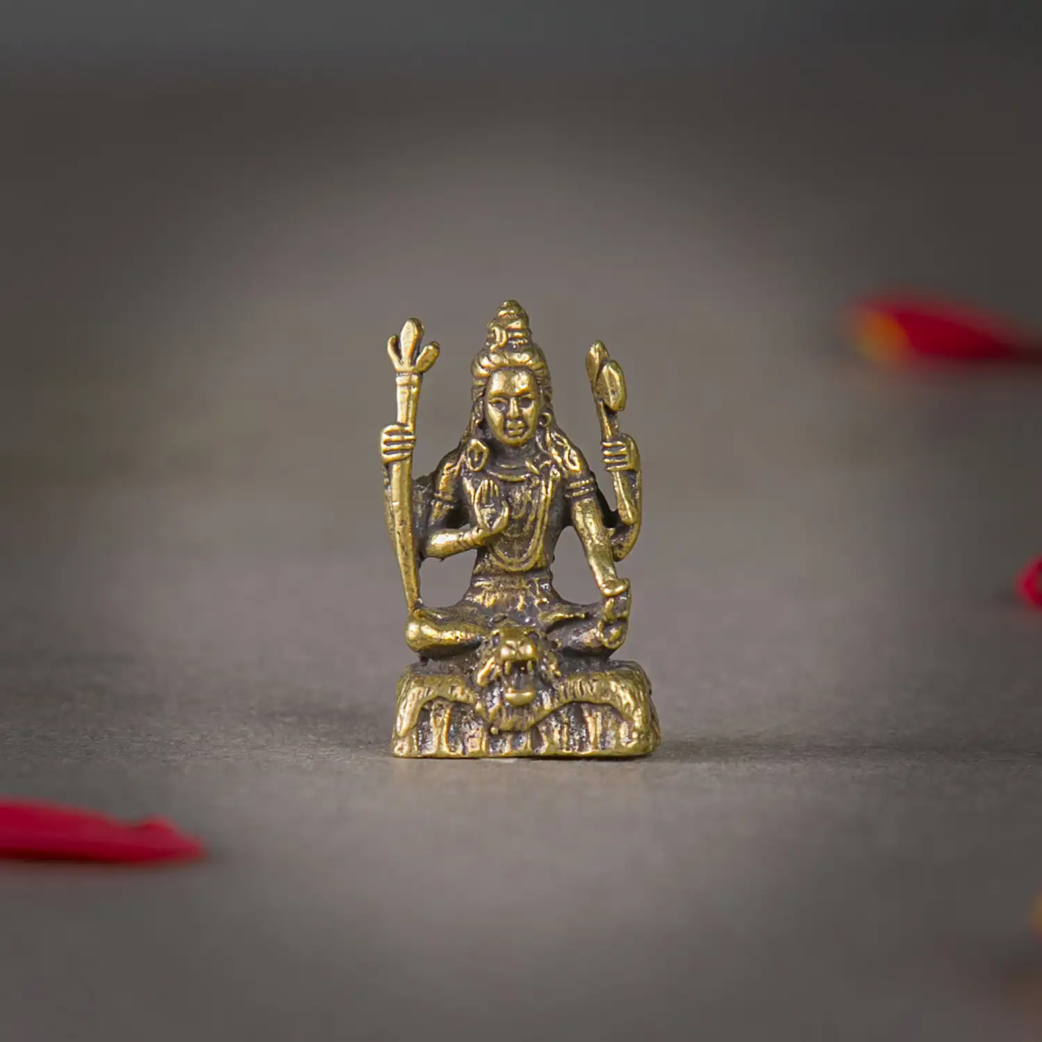 1 Inch Premium Brass Sitting Shiva Figurine - image 1