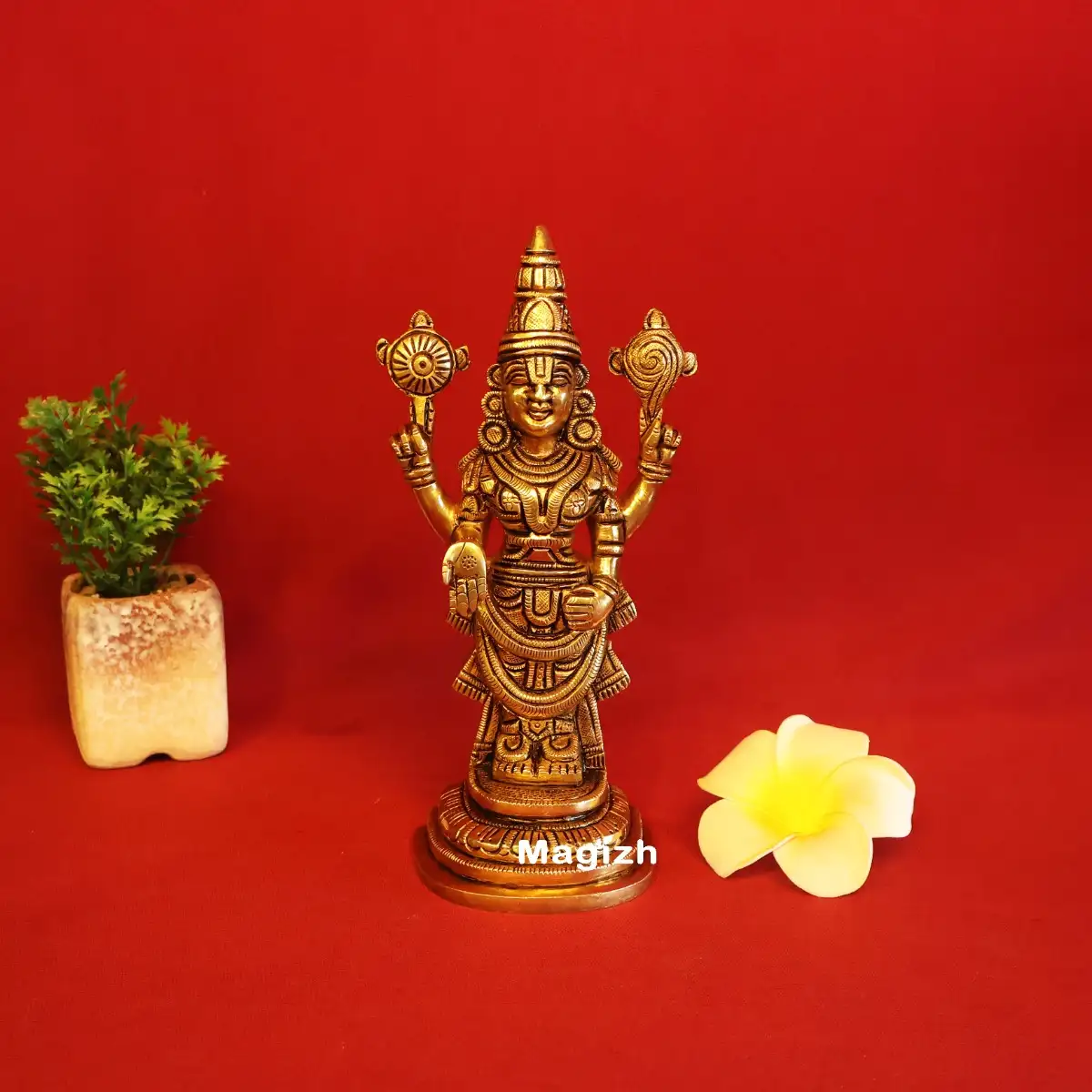 Brass Thirupathi Perumal idol 7.5 inches - image 1