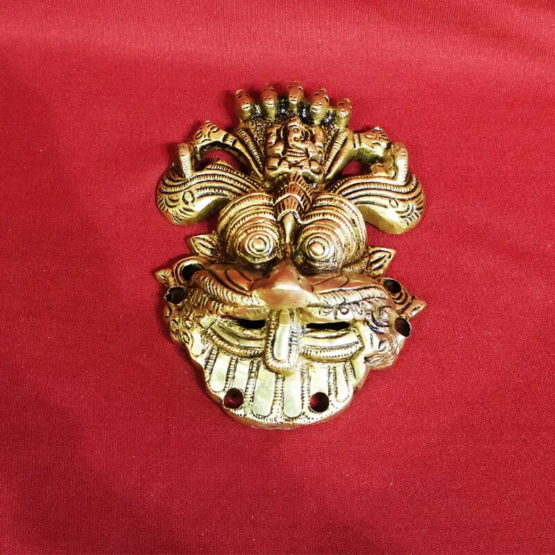 6 inches Brass Yali wall hanging SC - image 2