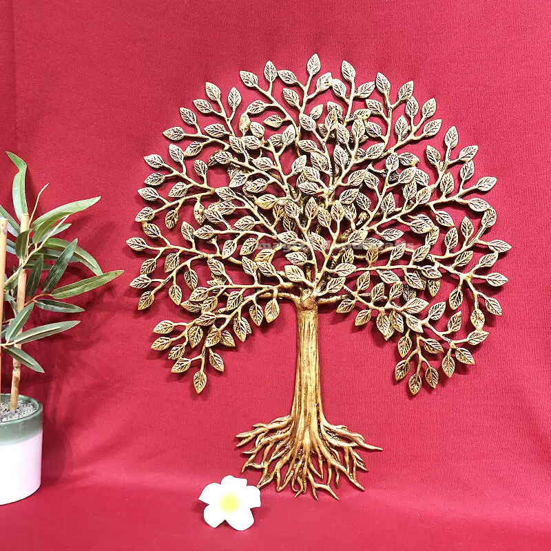19 inches Brass karpaga vriksham tree wall hanging - image 1