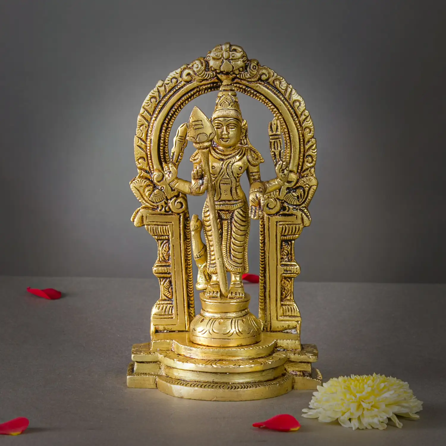 Brass Thiruvachi Murugan idol - image 1