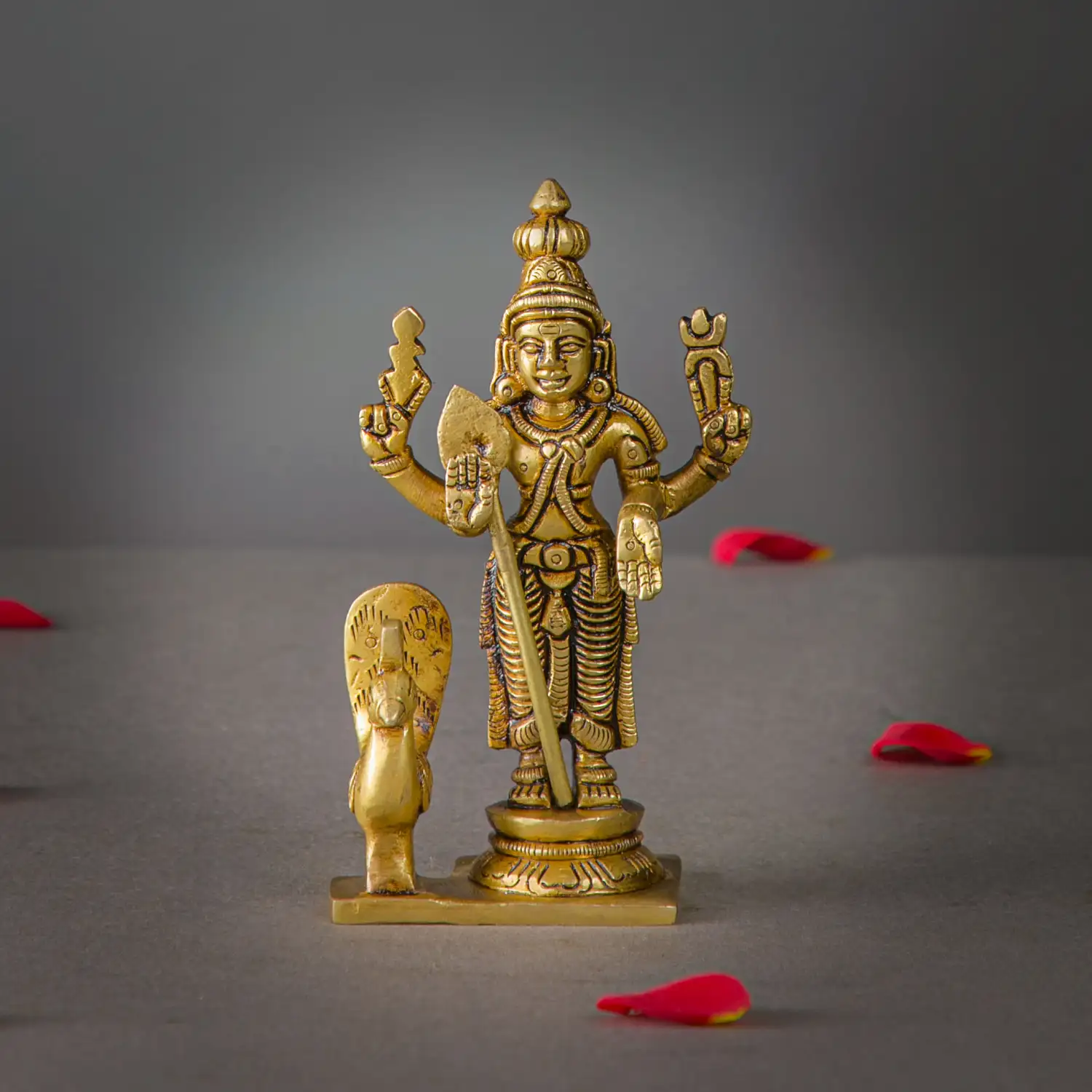 4 inches brass lord Murugan idol - image 1