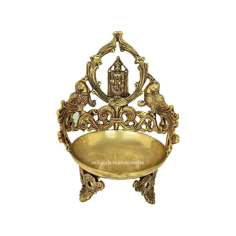 Brass Thirupathi Balaji Lamp 10 inches - image 2