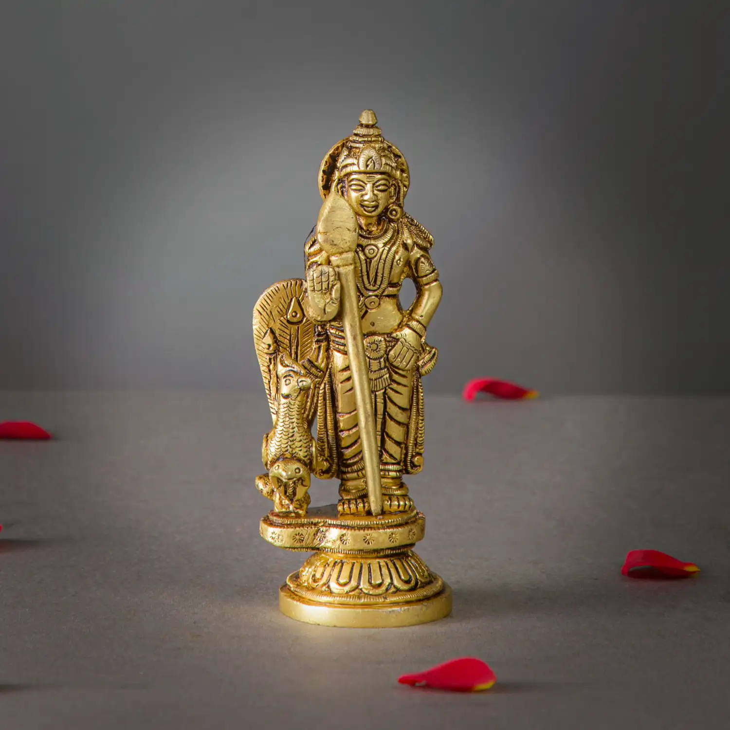 Brass Murugan Malaysia Murugan idol - 8 inches - image 1