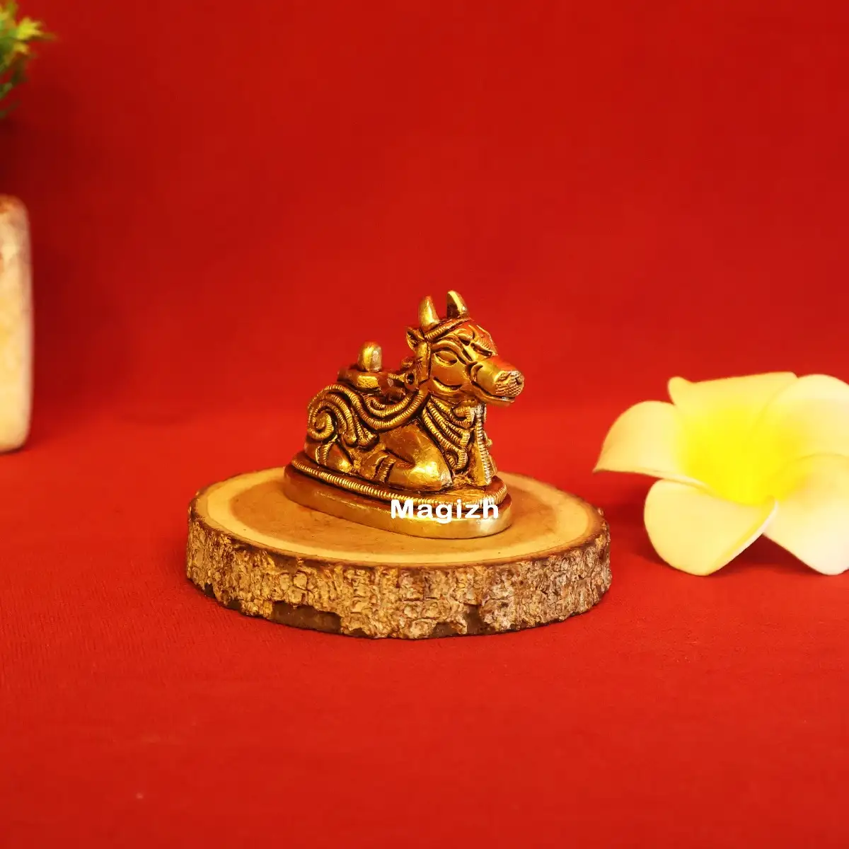 Brass Shiv ling Nandhi 2inches - image 2
