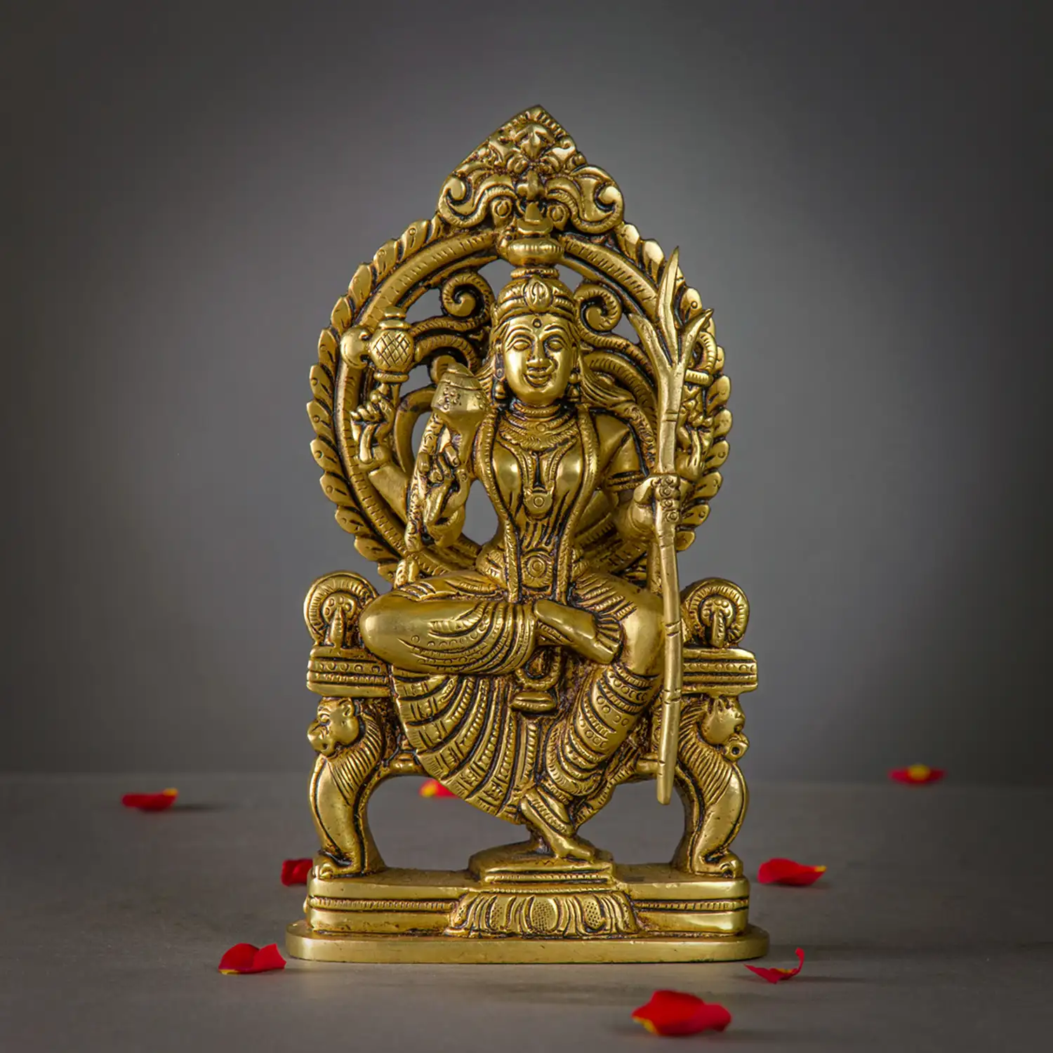 7.5 inches Brass Lalitha amman idol - image 1