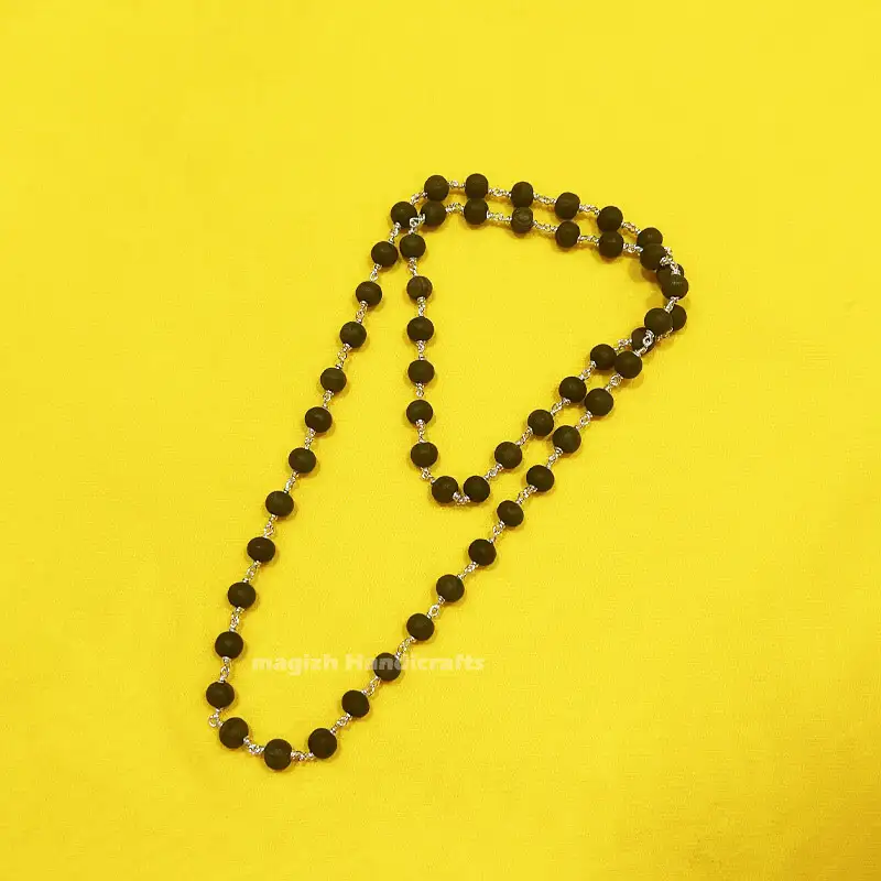 8mm Original karungali mala Original silver - image 2