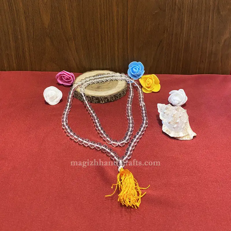 Spadika Malai Original 108 Beads (8 mm White Beaded) - image 2