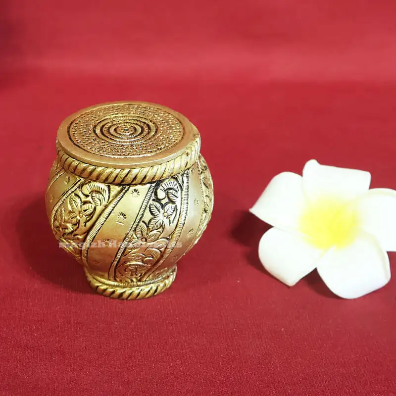 3 inches Brass Kubera Paanai - image 1