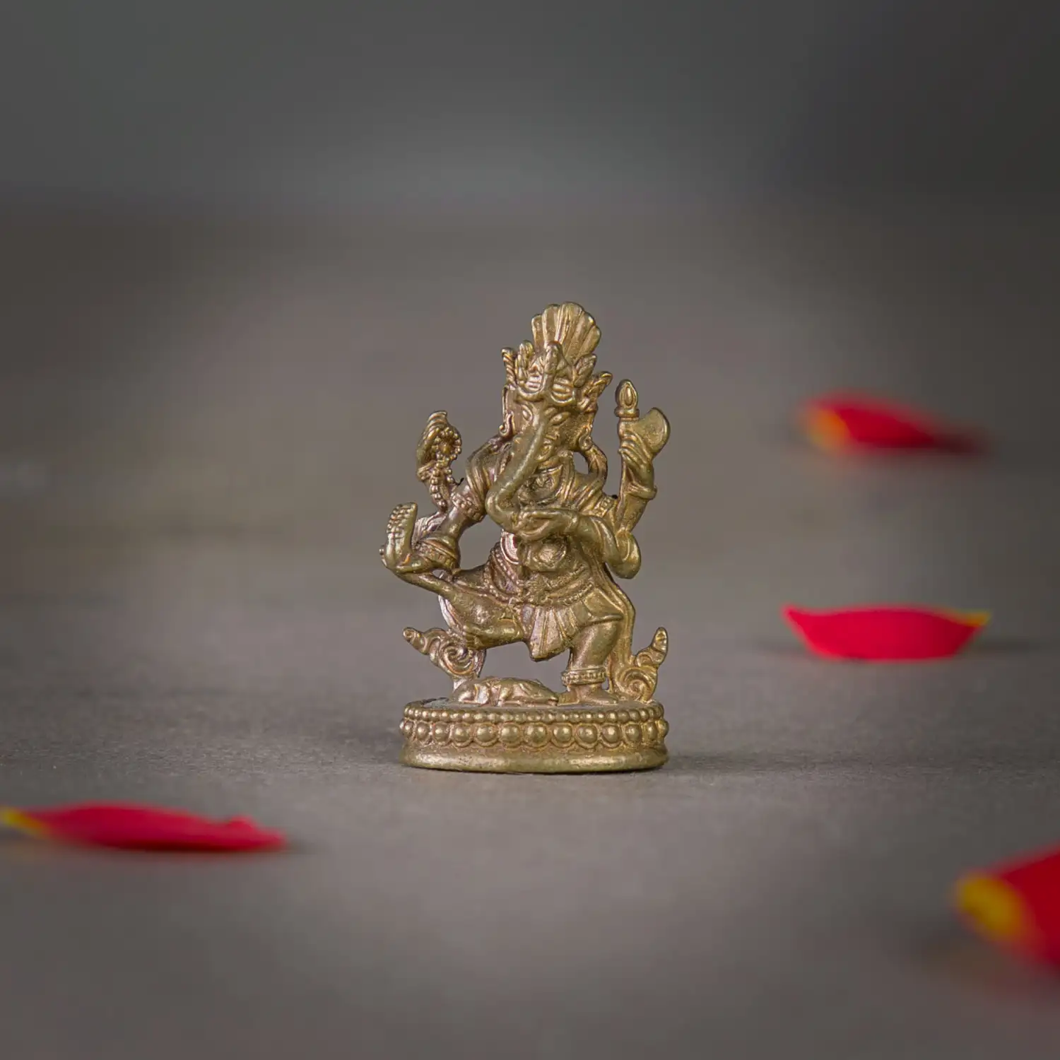 1 inch mini Stylish Dancing Ganesha Idol - image 1