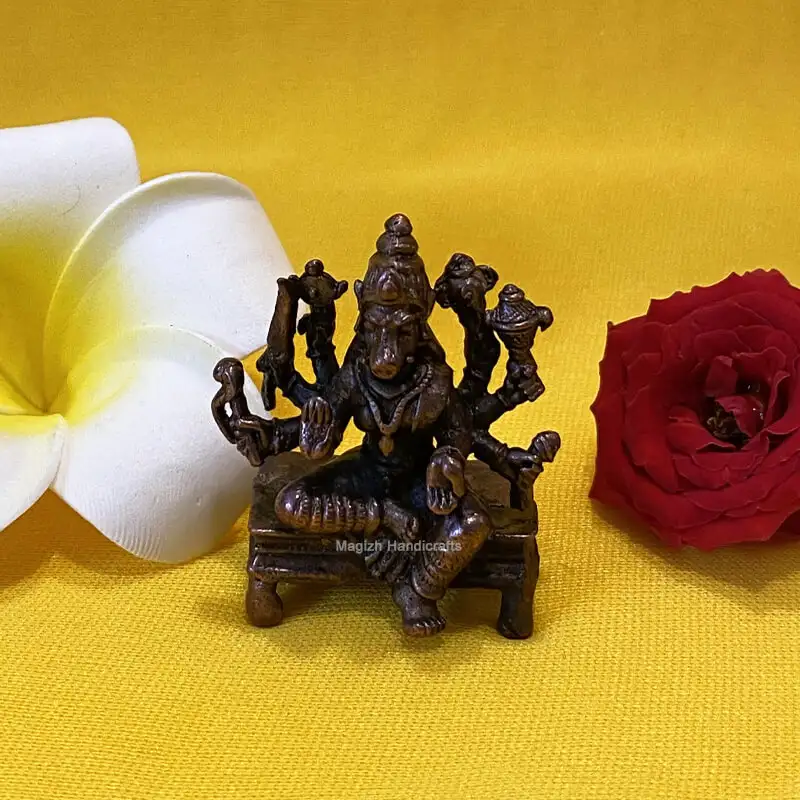 2 inches Copper Varahi amman 8 hands - image 1