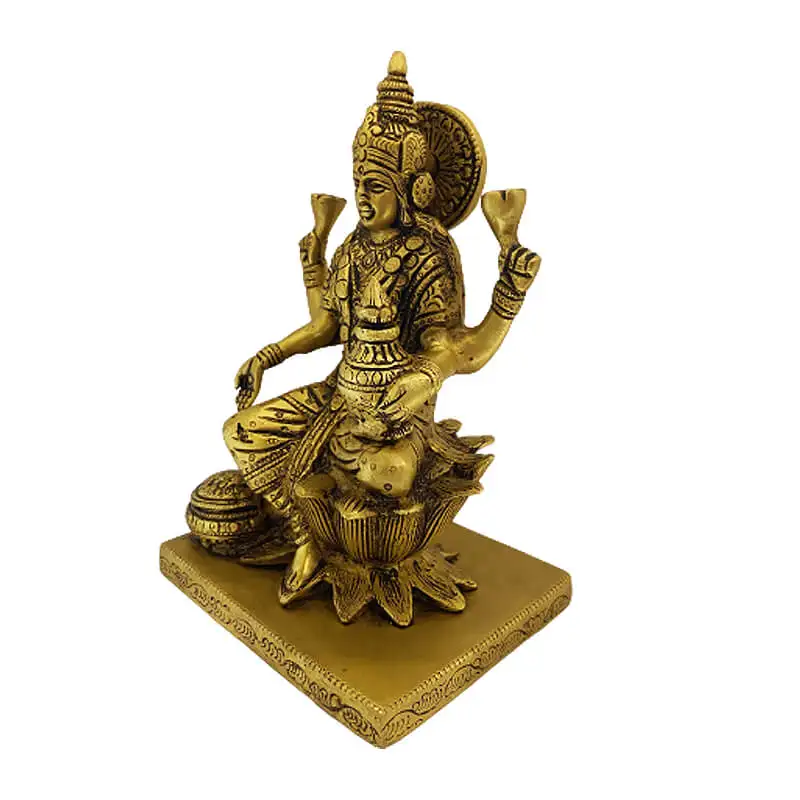 Brass kalasam Lotus Lakshmi 7inches - image 2