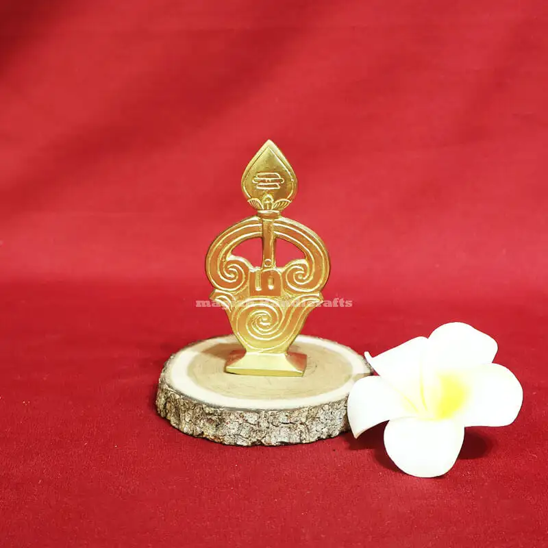 3.5 inches Brass Tamil OM vel with base - image 1