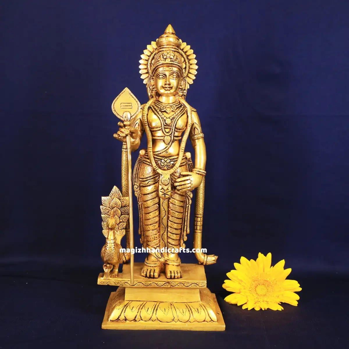 Brass Malaysia Murugan Idol - 15 inches - image 1
