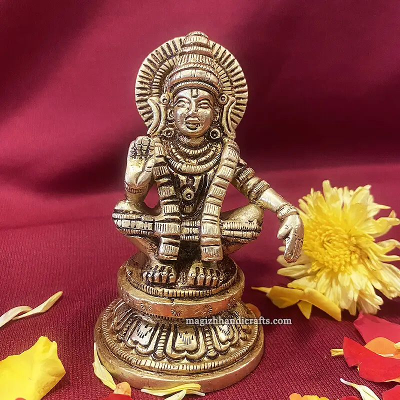 Brass Lord Ayyappan 3 inches - image 1