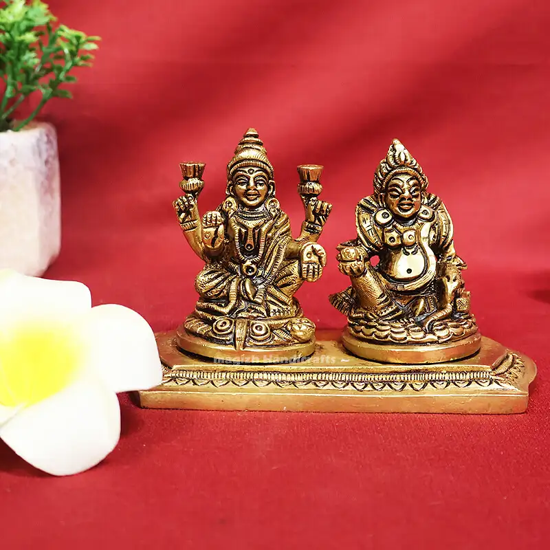 3 inches Brass Lakshmi Kuber Peedam Idol SC - image 1
