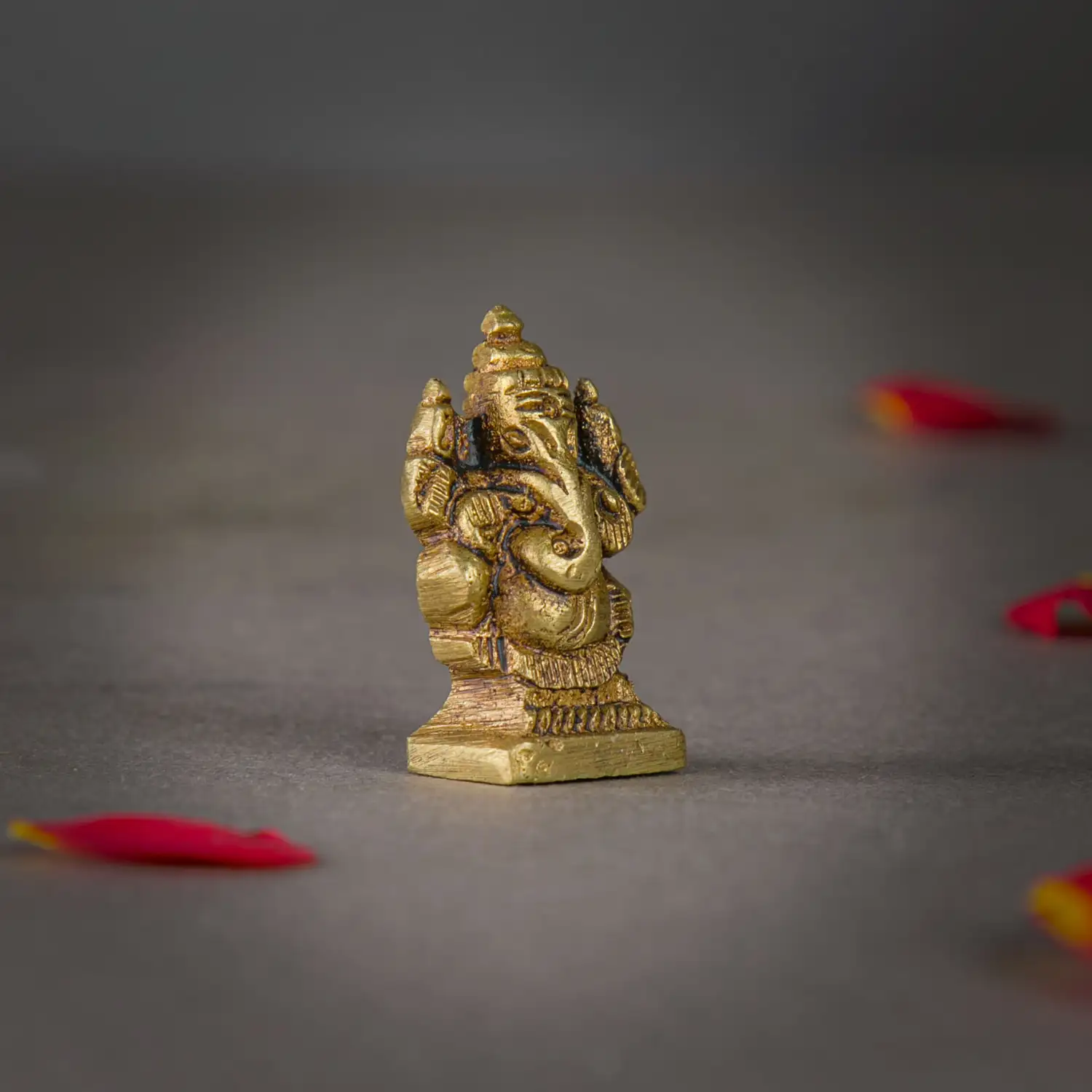 1.5 inches Brass Ganesha miniature idol SC - image 2