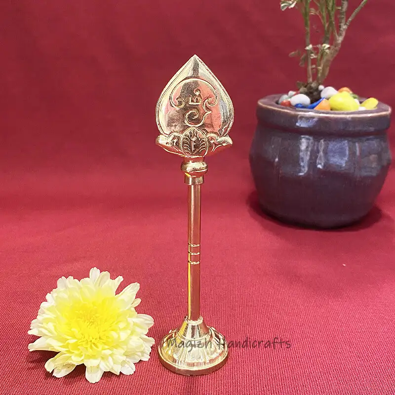6 inches Brass Murugan Vel with base - image 1