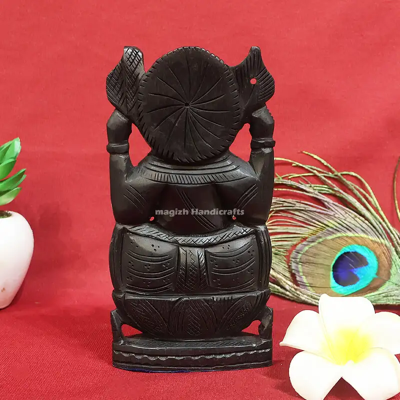 6 inches Karungali Vinayagar idol - image 2