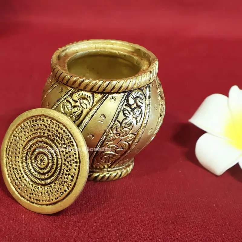 3 inches Brass Kubera Paanai - image 2