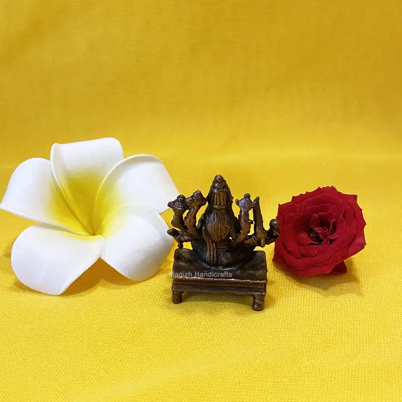 2 inches Copper Varahi amman 8 hands - image 2