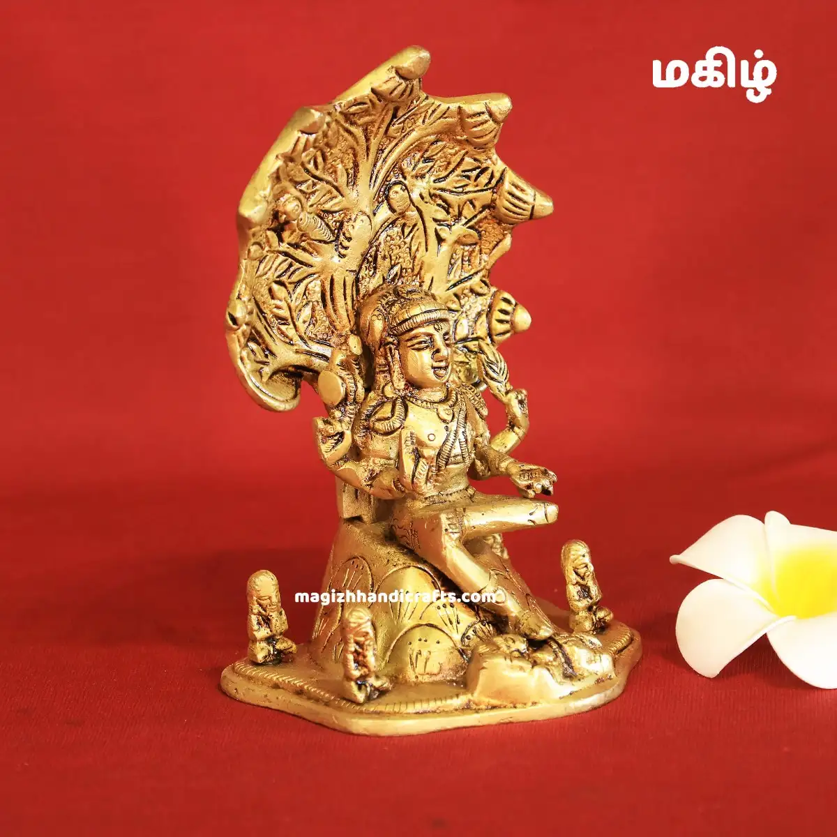 Brass Dakshinamurti idol - 6 inches - image 1