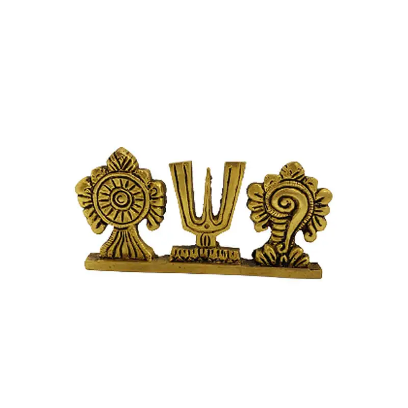 Brass Sangu Chakram Namam table top - image 1