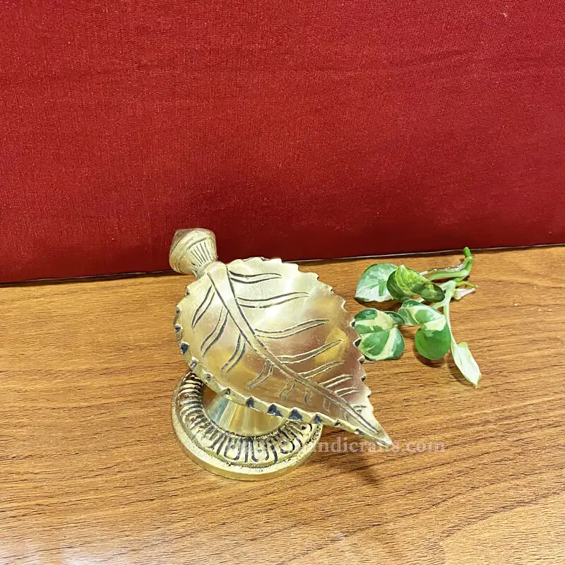 Brass Leaf Lamp inches 2.5 inches - image 2