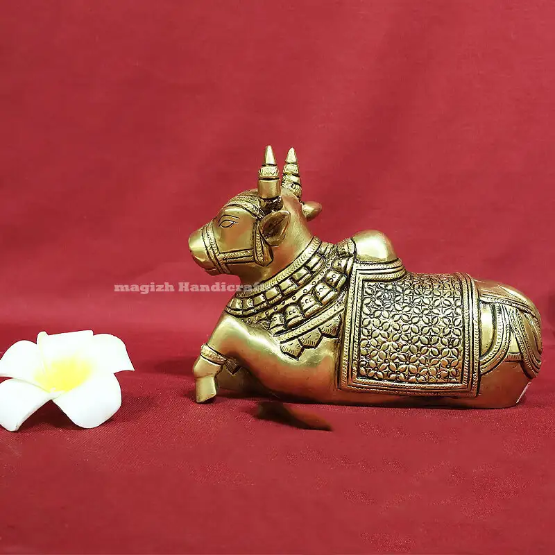5 inches Brass Shiva Nandhi SC - image 1