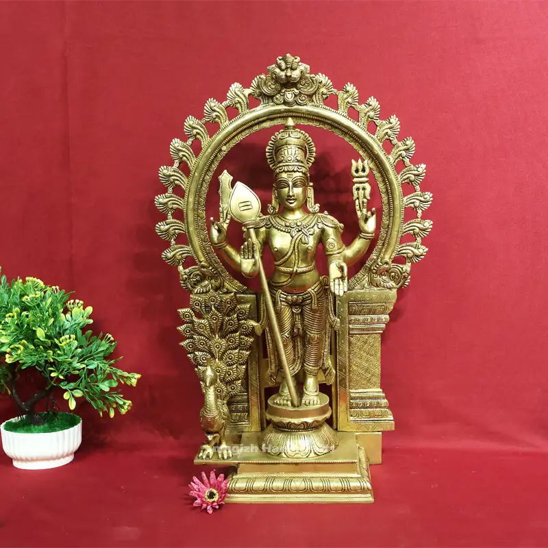 22 inches Brass Frame Murugan Idol SC - image 1
