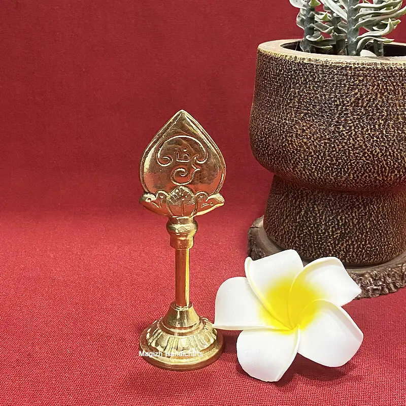 4 inches Brass Murugan Vel with base - image 1