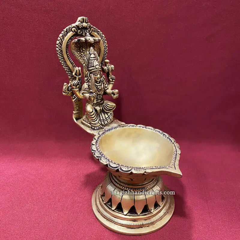 7.8 inches Brass Karumari amman Vilakku - image 2