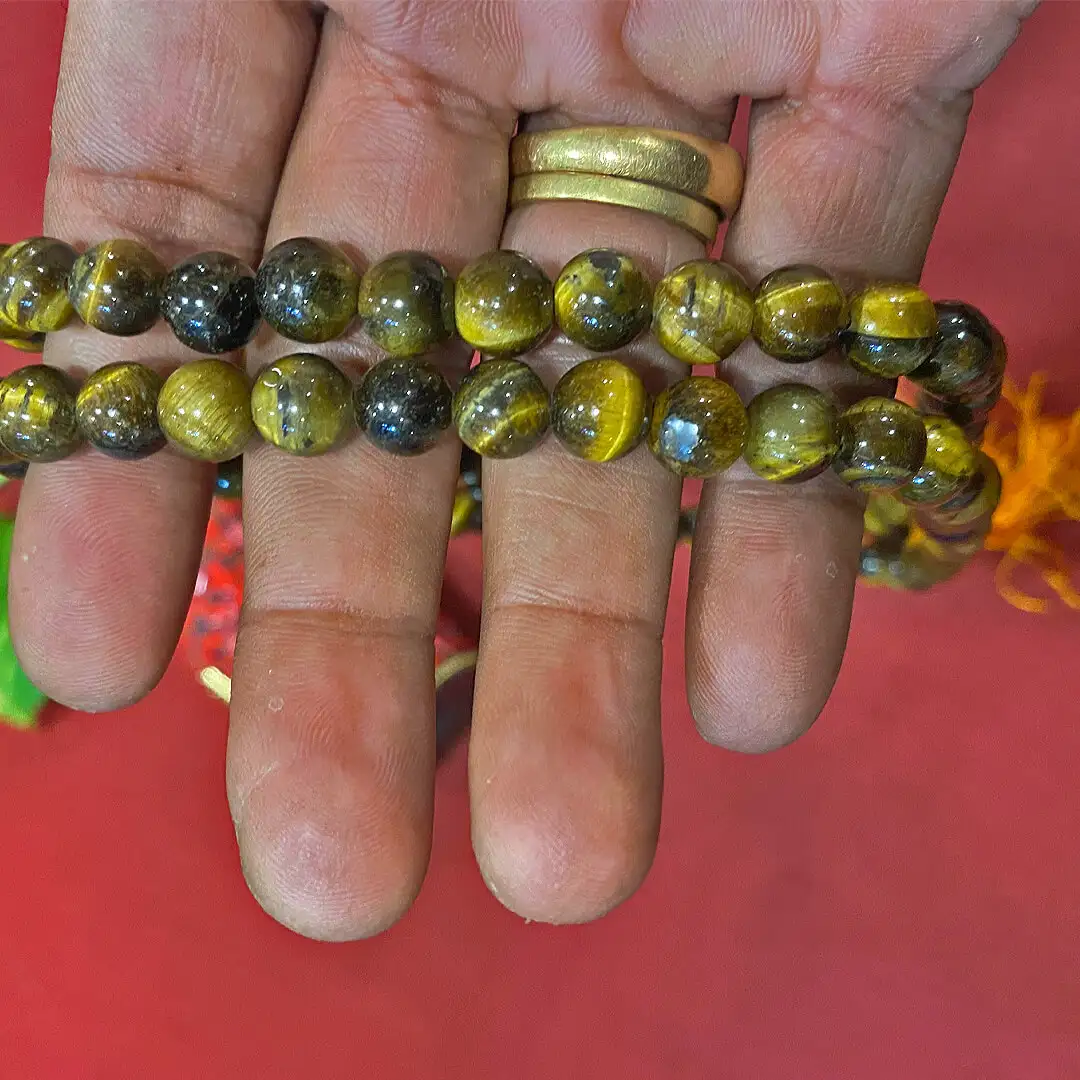 Tiger eye Crystal stone mala 108 beads (8 mm) - image 1