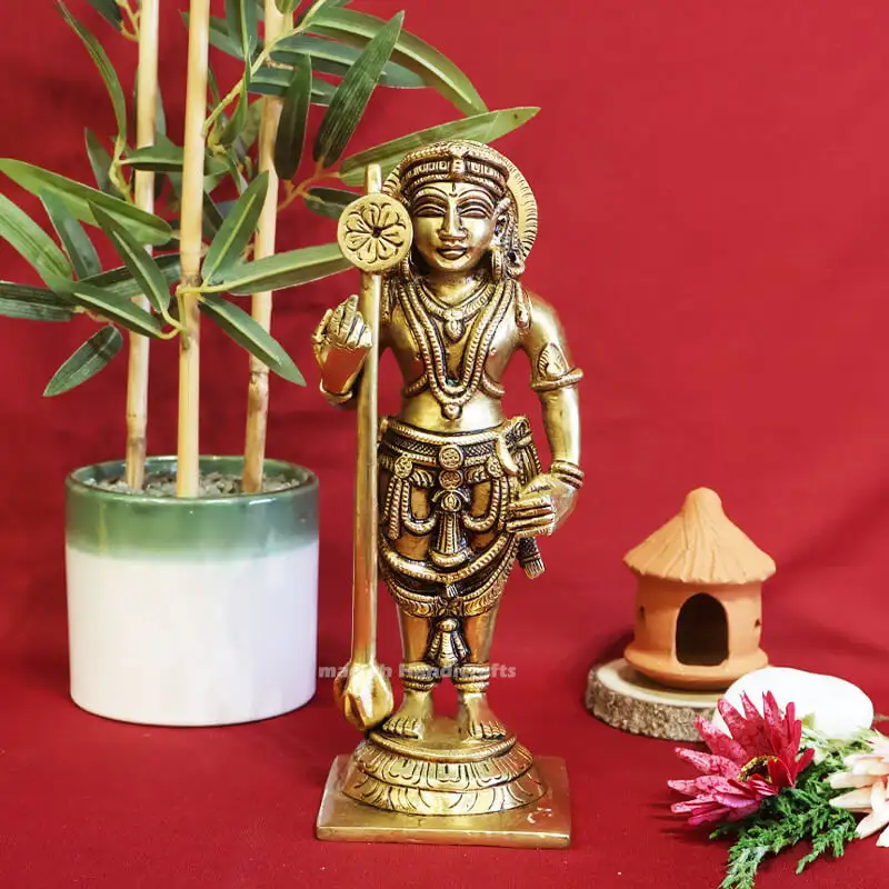 9 inches Brass Udupi Krishna Idol SC - image 1