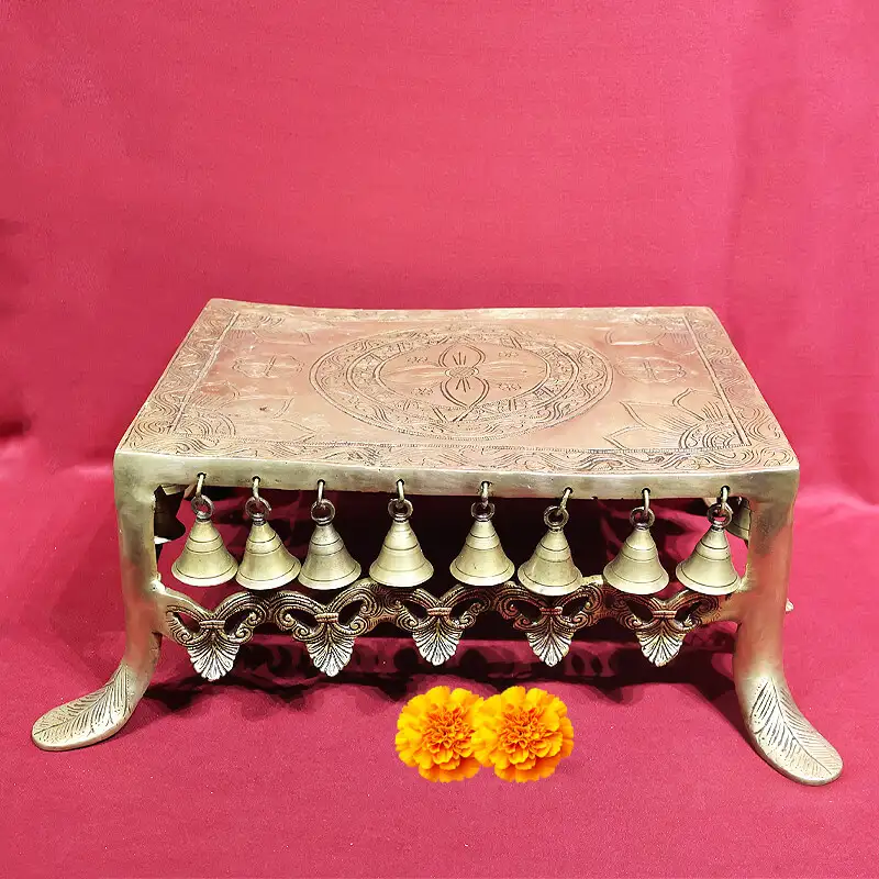 15x11 Brass Stool/Peedam with bell SC - image 1