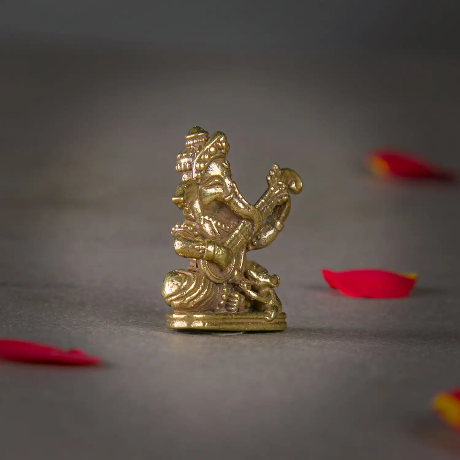 1 inch Handcrafted Mini Guitar Ganesha Statue - image 2
