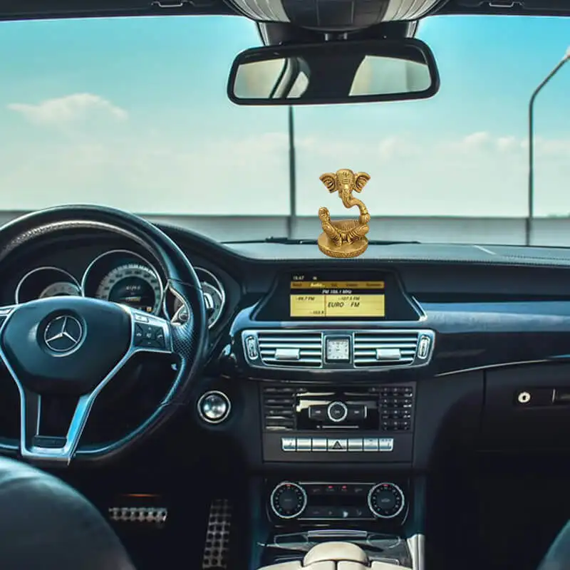 Brass Lord modern Ganesha pooja idol statue - image 1