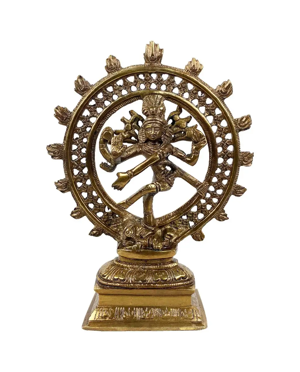 Lord Shiva brass Nataraja statue 10 inches - image 1