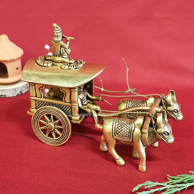 6 inches Double Bullock cart Krishna SC - image 2