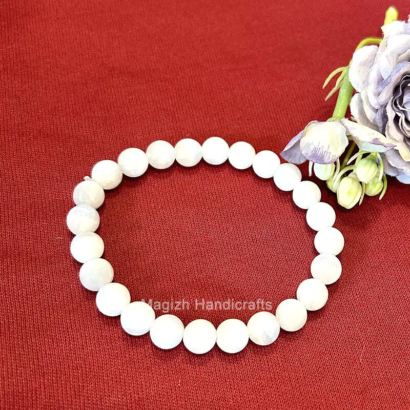 8mm Selenite Crystal Bracelet - image 2