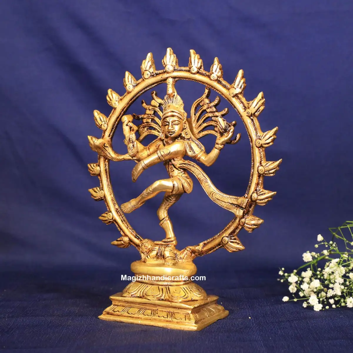 Brass Lord Shiva Natrajar Idol - 8 inches - image 2