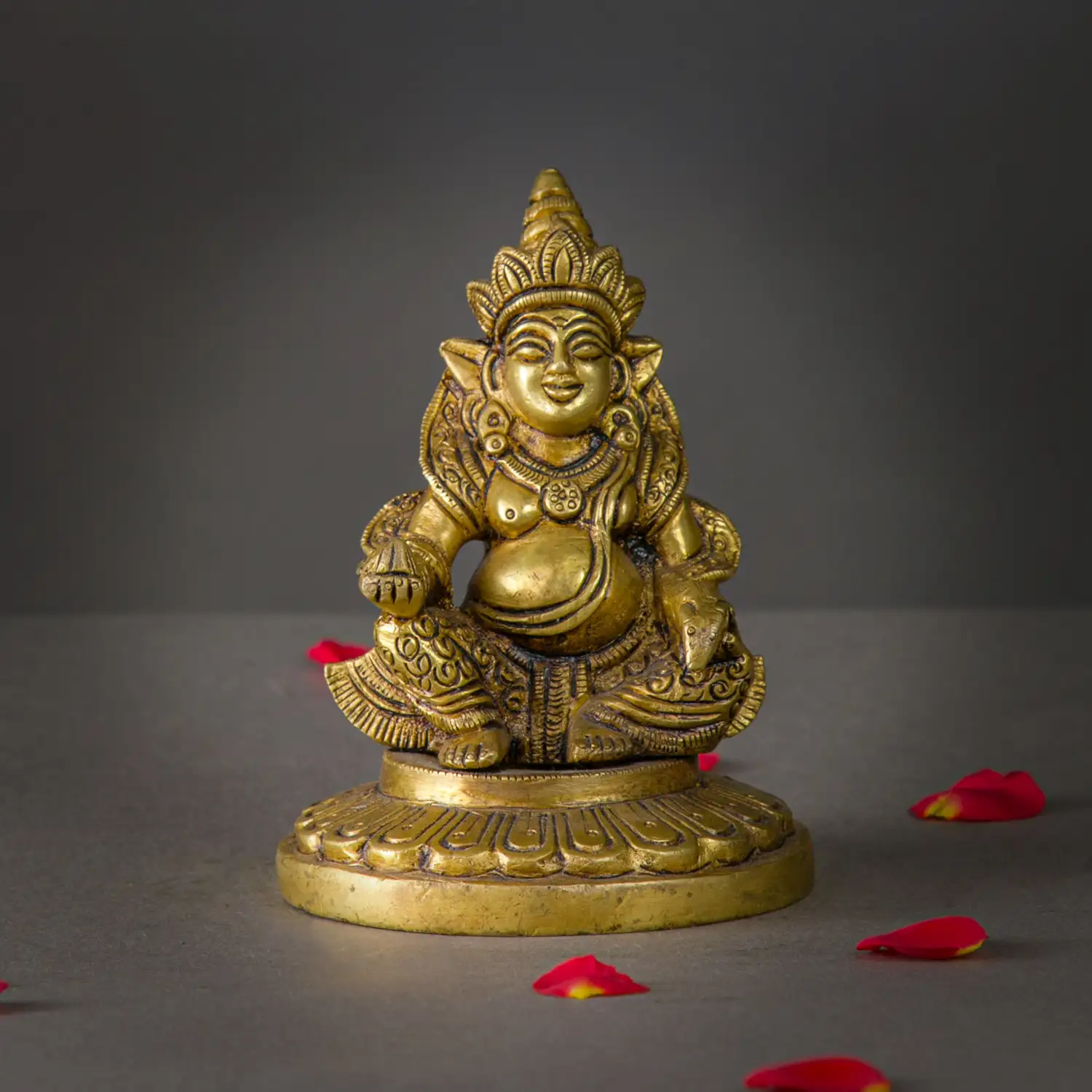 4.5 inches Kuberar round Base idol - image 1