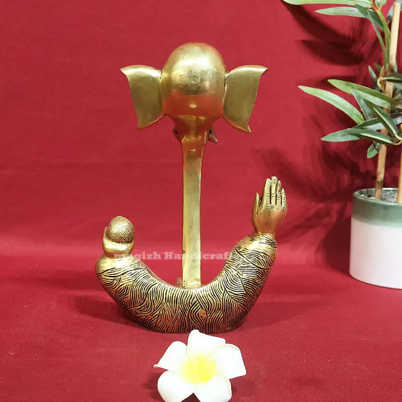9.5 Inches Brass Straight Modern Ganesha idol - image 1