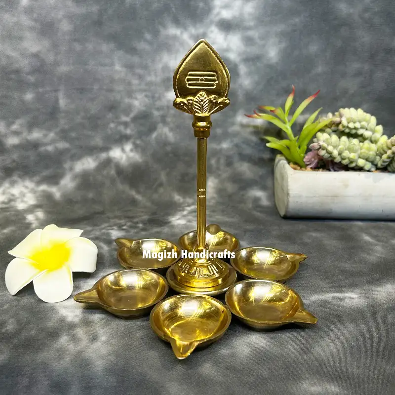 Brass Arumuga Murugan Vilakku - image 1